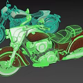 Modern Classic Cruiser Red And Silver Motorcycles With Chrome Accents And Sleek Design