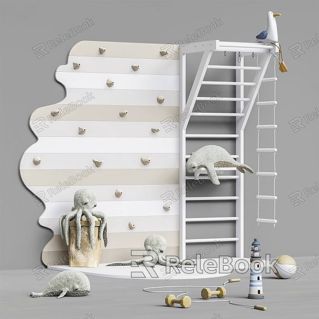 Modern Toys Children's Toy Equipment Climbing Wall Climbing Wall Children's Climbing Toys Children's Toy Room Children's Fitness Equipment Children's Toys model