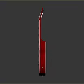 Elegant Red And Silver Acoustic Guitar For Modern Household Musical Use