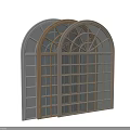 Arched Lattice Windows In Black Natural Light Wood Finishes With Grid Design For Home Decor