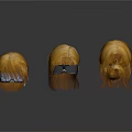 Three Golden Wig Hairpieces With Different Styles Various Lengths And Black Bands