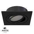 Black Recessed Spotlight With Square Base And Round Light Modern Minimalist Design For Home Lighting