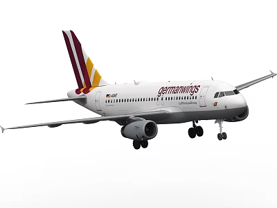 Iberia Airlines Passenger Airplane With White Body And Red Yellow Tail 3d model