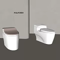 POLIFORM Modern Toilet Design With Sleek White And Beige Seat Covers In Interior