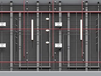 Industrial Duct Ceiling Air Conditioning Duct Trunking Fire Duct Air Conditioning Air Outlet 3d model