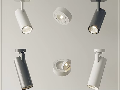 Modern Home Lighting Downlights And Spotlights With Various Styles And Colors 3d model