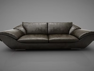 Modern Leather Two Seater Sofa With Sleek Stylish Design For Living Room 3d model