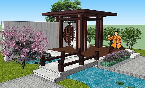 New Chinese Pavilion 3d model