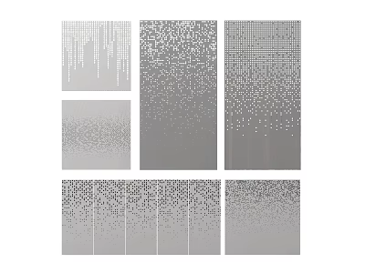 Modern Textured Wall Panels With Various Decorative Patterns For Interior Design 3d model