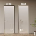 Modern Hinged Doors Interior Design With Glass Panels White Frames And Metal Handles 3d model