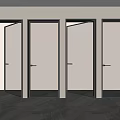 Modern Interior Doors with Different Designs Glass Panels and Black Frames for Contemporary Home Spaces