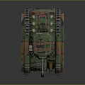 Modern Military Armored Tank With Camouflage Pattern And Turret Antenna