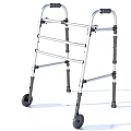 Wheeled Medical Walker For Mobility Assistance With Adjustable Height And Lightweight Frame