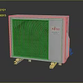 Fujitsu White Air Conditioner Outdoor Unit With Heat Dissipation Grille And Bracket