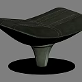 Modern Green Velvet Stool With Stitched Details And Black Round Base For Contemporary Interior Spaces