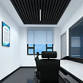 Modern News Studio Interior With Virtual Background Anchor Desk And Lighting