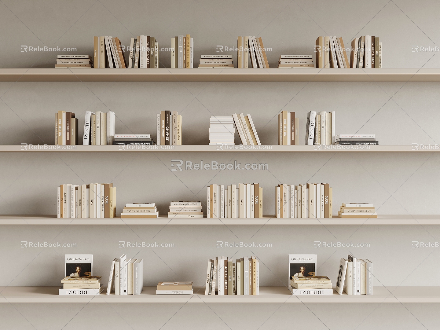 Books Books Books Ornaments 3d model