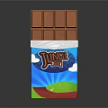 Jungle Chocolate Packaging With Vibrant Blue Green Red Colors And Orange Square Blocks