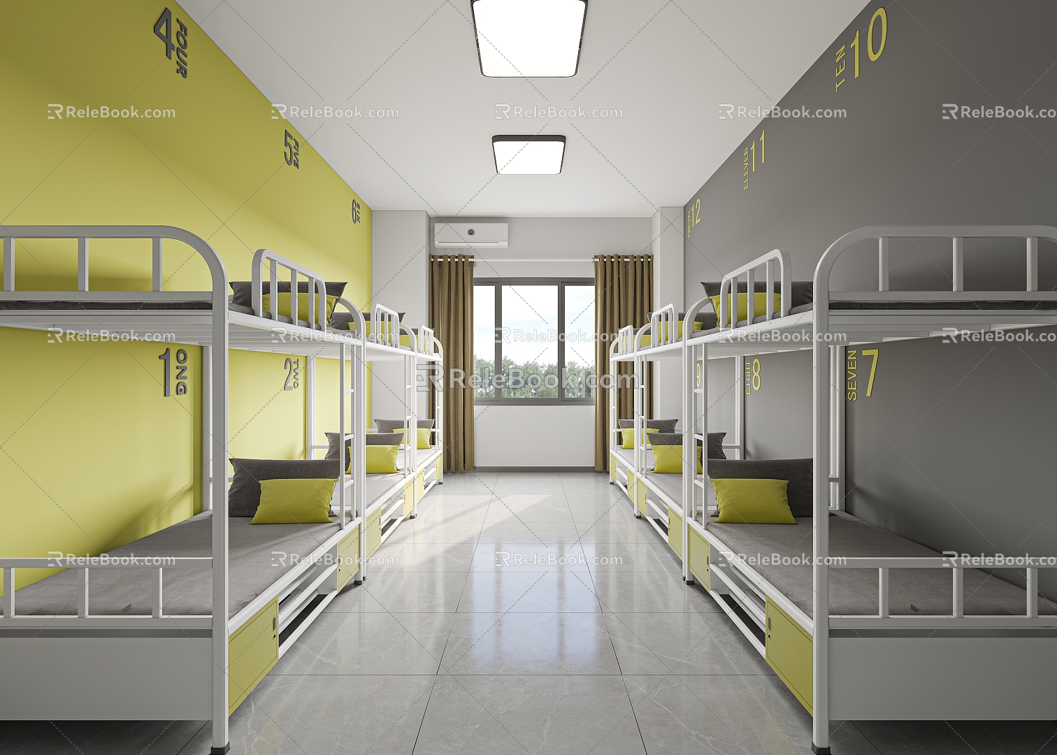 Modern Dormitory 3d model