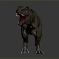 Realistic Tyrannosaurus Rex Dinosaur Figure With Open Mouth Sharp Teeth Strong Legs Detailed Skin