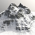 Snow Mountain Mountain Peak Mountain Snow Mountain Terrain 3d model