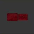 Two Stylish Red Wooden Tables With Traditional Leg Design And Smooth Rectangular Tops