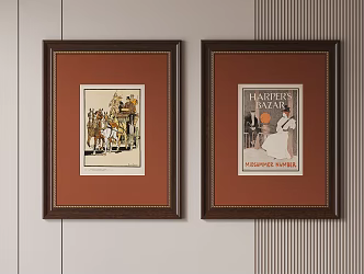 Antique Retro Hanging Painting 3d model