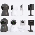 Projection Surveillance Cameras with Various Black and White Modern Designs