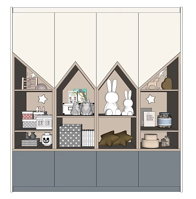 Modern Locker Kids Locker 3d model Modern Locker Kids Locker 3d model