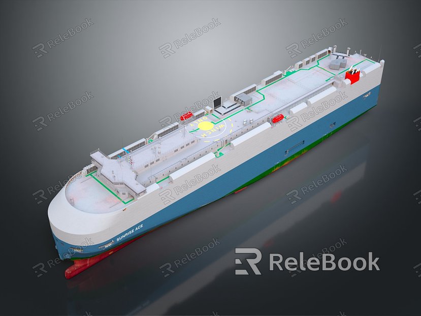 Modern Cargo Ship Large Cargo Ship Cargo Ship Transport Ship model