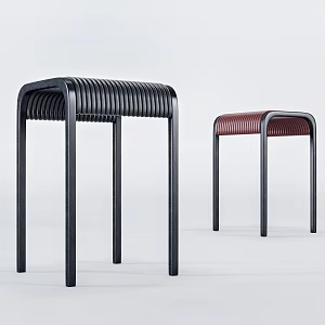 Minotti Milotti Modern Bar Stool 3d model
