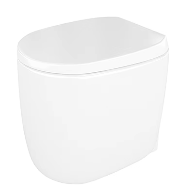 Modern White Toilet With Sleek One Piece Ceramic Bathroom Fixture Design 3d model