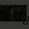 Green Trash Bin With Black Lid Black Trash Bags And Labels