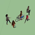 Many characters 3d model