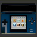 Blue Nintendo 2DS Handheld Gaming Console Open With Screen And Game Icons