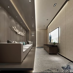 New Chinese Audio-visual Room 3d model