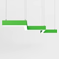 Modern Geometric Chandelier With Linear Black And White Multiple Pendant Hanging Design