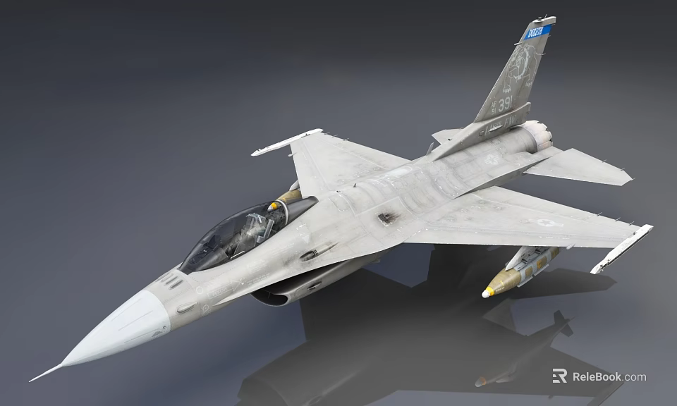Modern Fighter Jet With Gray Exterior Transparent Cockpit And Wing Mounted Missiles 3d model 