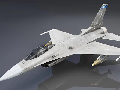 Modern Fighter Jet With Gray Exterior Transparent Cockpit And Wing Mounted Missiles 3d model