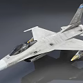 Modern Fighter Jet With Gray Exterior Transparent Cockpit And Wing Mounted Missiles