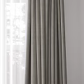 Elegant Gray Curtains With Valance And Sheer White Inner Layer For Window 3d model