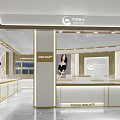 Modern Luxury Jewelry Store Interior With Glass Showcases And Bright Lighting Design