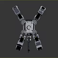 Mechanical Multi Legged Battle Weapon With Blue Panels And Robotic Structure 3d model