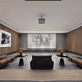 modern video room 3d model