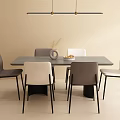 Dining table and chair combination 3d model