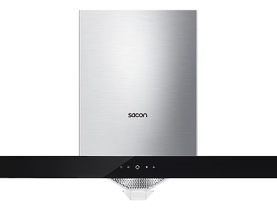 Modern Sacon Kitchen Range Hood with Sleek Stainless Steel Design and Style 3d model