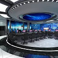 Modern Monitoring Center 3d model