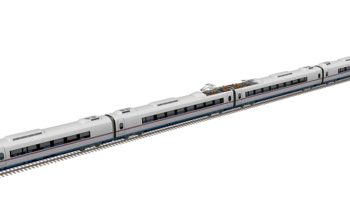 modern train high-speed train 3d model