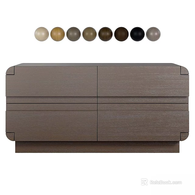 Sleek Wooden TV Stand With Modern Design Two Doors And Multiple Color Options 3d model 