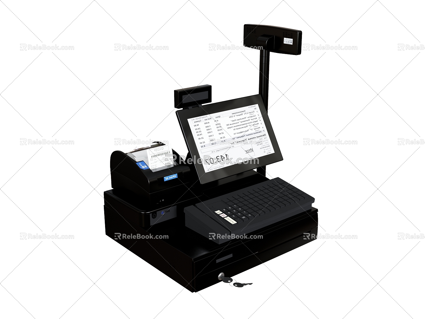 Cash register supermarket settlement machine model